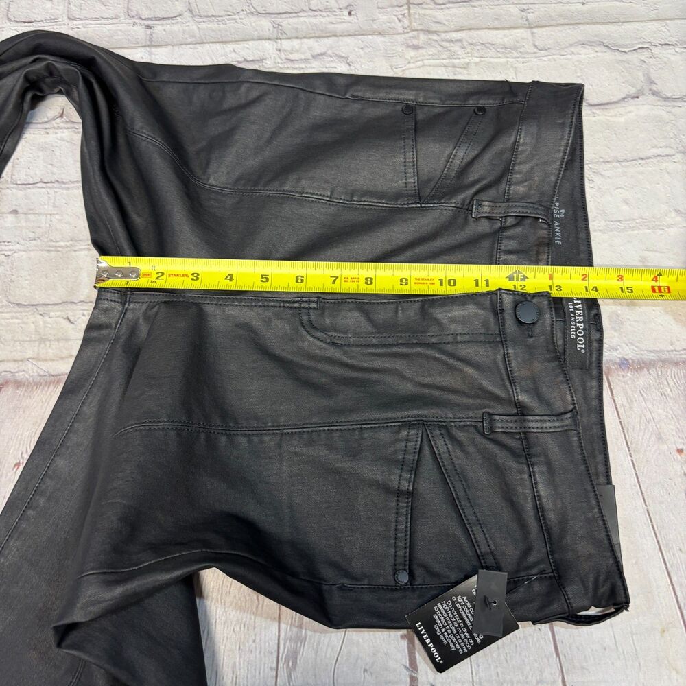 NWT Liverpool LA Women The High Rise Ankle Jeans Size 12/31 Black Denim D108 -8 - Picture 5 of 16